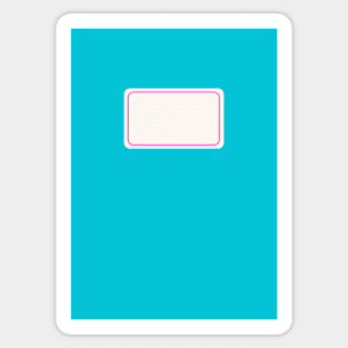 Back to School Bright Teal Blue Sticker